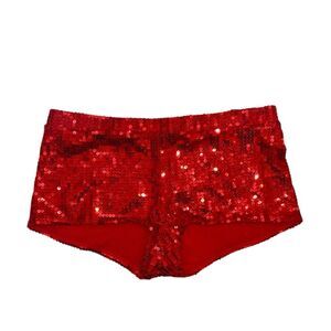 Red Sequin Shorts